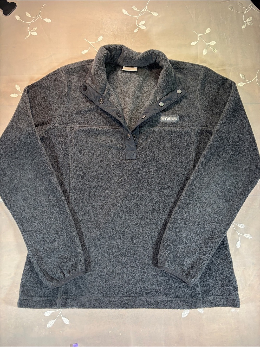 Columbia women’s Black Benton Springs Half Snap Pullover Fleece Size M